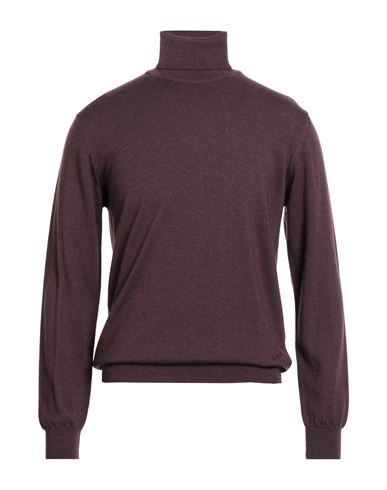 Woolrich Man Turtleneck Dark Purple Size L Wool In Purple