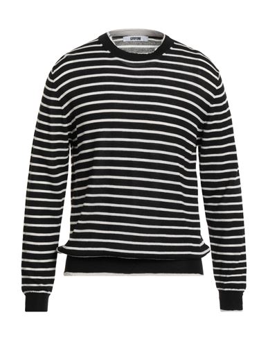 Grifoni Man Sweater Black Size 44 Virgin Wool In Black