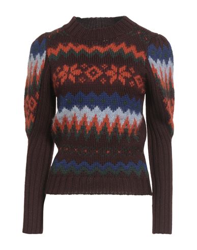 Antik Batik Woman Sweater Chocolate Brown Size 8 Merino Wool, Alpaca Wool