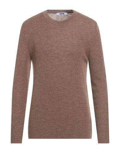 Grifoni Man Sweater Camel Size 42 Virgin Wool In Brown