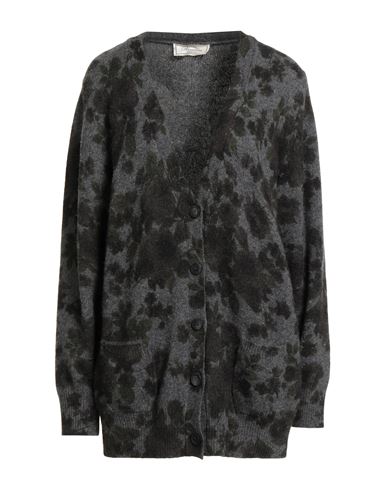 Blumarine Woman Cardigan Charcoal Size 6 Wool, Polyamide