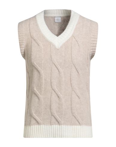 Eleventy Man Sweater Beige Size M Cashmere, Silk, Polyester In Neutral