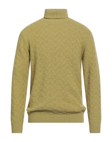 Cashmere Company Man Turtleneck Light Green Size 36 Wool, Polyamide