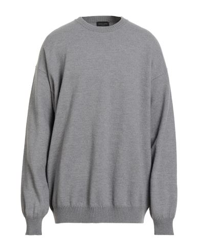 Roberto Collina Man Turtleneck Grey Size 44 Merino Wool In Gray