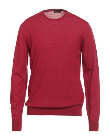 Roberto Collina Man Sweater Red Size 44 Merino Wool In Pink