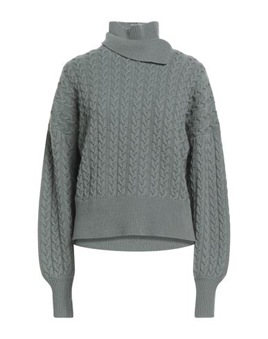 Fedeli Woman Turtleneck Military Green Size 6 Cashmere In Green