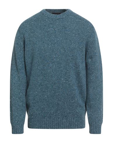 Moorer Man Sweater Slate Blue Size 44 Wool, Cashmere, Polyester In Blue