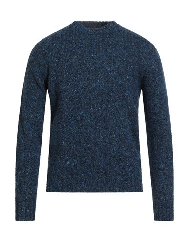 Moorer Man Sweater Blue Size 46 Wool, Cashmere, Polyester In Blue