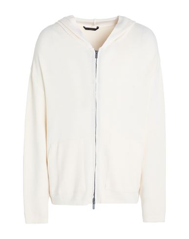 Hevo Hevò Man Cardigan White Size Xl Virgin Wool, Acrylic In Neutral