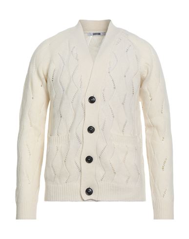 Grifoni Man Cardigan Ivory Size 38 Wool, Polyamide In White