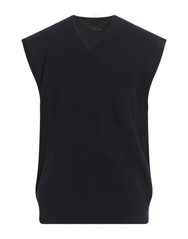 Roberto Collina Man Sweater Midnight Blue Size 40 Wool, Cashmere In Black