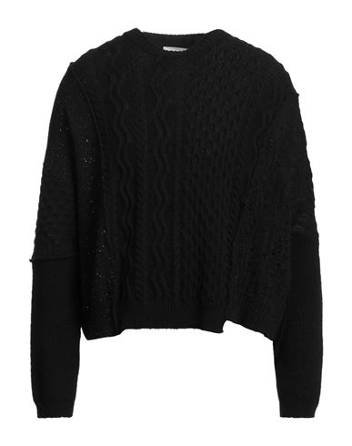 Atomofactory Man Sweater Black Size S/m Wool, Polyamide, Alpaca Wool, Viscose In Black