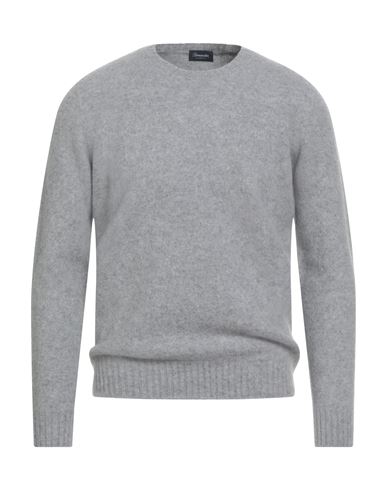 Drumohr Man Sweater Light Grey Size 42 Lambswool In Gray