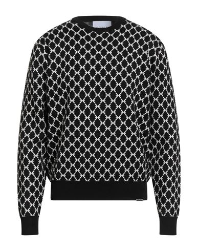 Richmond X Man Sweater Black Size Xl Viscose, Nylon In Multi