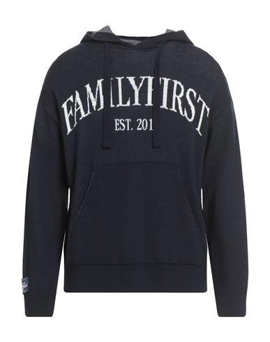 Family First Milano Man Sweater Navy Size S Wool, Polyamide, Acrylic In Black