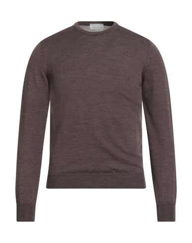 Richard Owen Richard Owe'n Man Sweater Taupe Size 36 Virgin Wool In Brown
