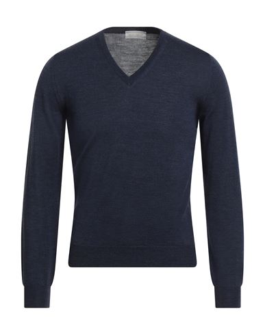 Richard Owen Richard Owe'n Man Sweater Navy Size 36 Virgin Wool In Blue