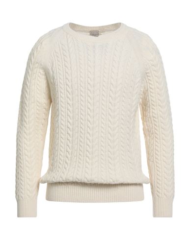 H953 Man Sweater Cream Size 42 Merino Wool In White