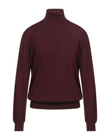 Richard Owen Richard Owe'n Man Turtleneck Burgundy Size 50 Virgin Wool In Burgundy