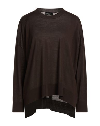 Roberto Collina Woman Sweater Chocolate Brown Size S Wool