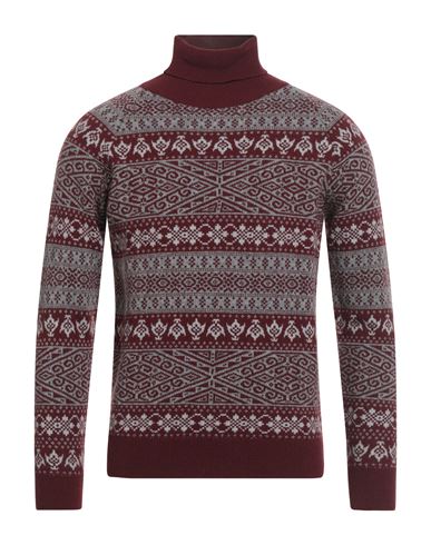 Mc George Man Turtleneck Burgundy Size 40 Geelong Wool