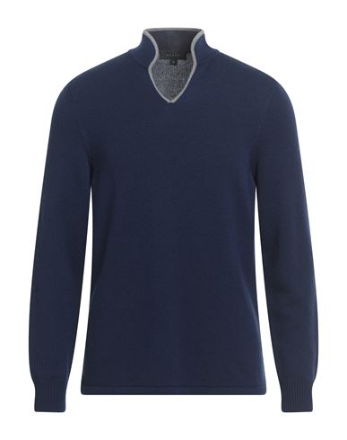 Sease Man Sweater Navy Size Xxl Cashmere In Blue