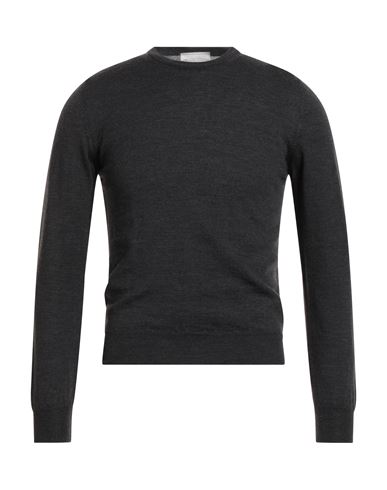 Richard Owen Richard Owe'n Man Sweater Charcoal Size 36 Virgin Wool In Black
