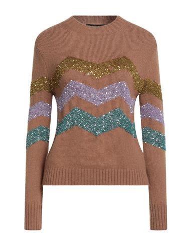 Weekend Max Mara Woman Turtleneck Camel Size M Polyamide, Acrylic, Mohair Wool, Polyester In Brown