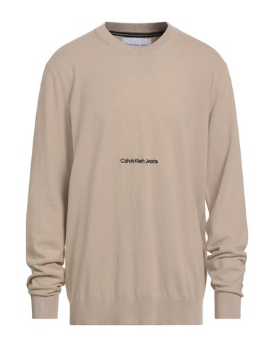 Calvin Klein Jeans Est.1978 Calvin Klein Jeans Man Sweater Beige Size Xxl Cotton In Brown