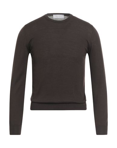 Richard Owen Richard Owe'n Man Sweater Chocolate Brown Size 36 Virgin Wool In Brown