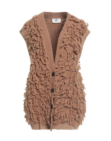 Solotre Woman Cardigan Camel Size Onesize Wool, Alpaca Wool, Polyester, Elastane