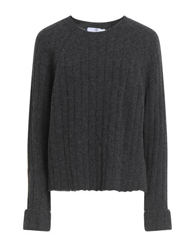 Anna Seravalli Woman Sweater Charcoal Size 3 Merino Wool
