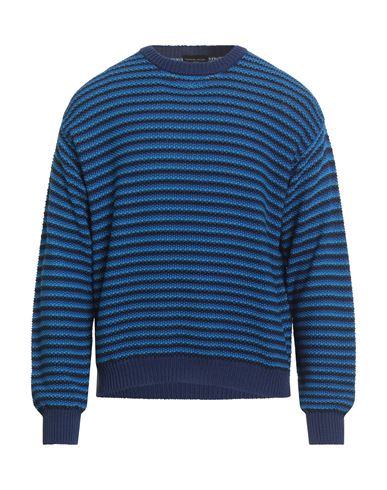 Roberto Collina Man Sweater Blue Size 38 Cotton In Blue