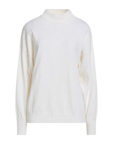 Soallure Woman Turtleneck Ivory Size S Wool, Polyamide In Neutral