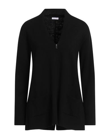 Rossopuro Woman Cardigan Black Size M Merino Wool