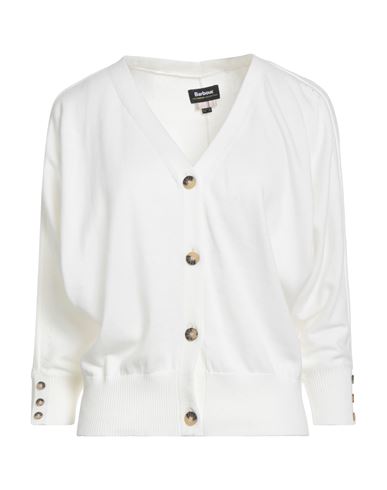 Barbour Woman Cardigan White Size 8 Cotton In White