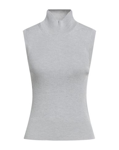 Majestic Filatures Woman Turtleneck Light Grey Size 1 Merino Wool In Gray
