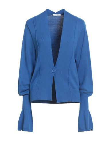 Relish Woman Cardigan Blue Size S Viscose, Polyester, Polyamide In Blue
