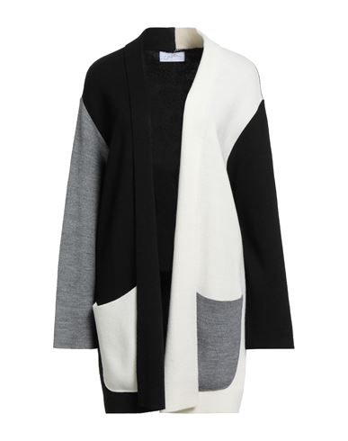 Soallure Woman Cardigan Black Size M Acrylic, Wool, Viscose