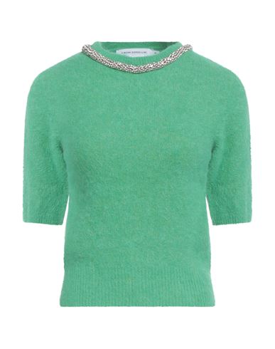 Simona Corsellini Woman Sweater Green Size L Alpaca Wool, Polyamide, Virgin Wool, Elastane