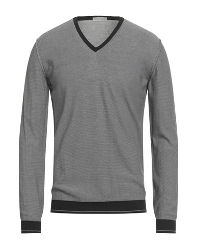 Roberto Collina Man Sweater Charcoal Size 42 Cotton In Gray