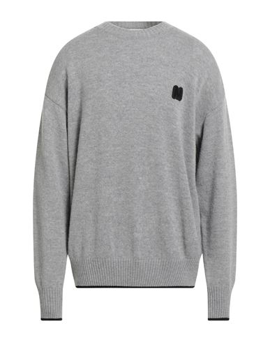 Msgm Man Sweater Grey Size Xl Wool, Cashmere In Gray
