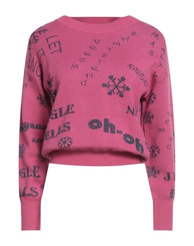 Susy-mix Woman Sweater Fuchsia Size Onesize Viscose, Polyester, Polyamide, Metallic Fiber In Pink