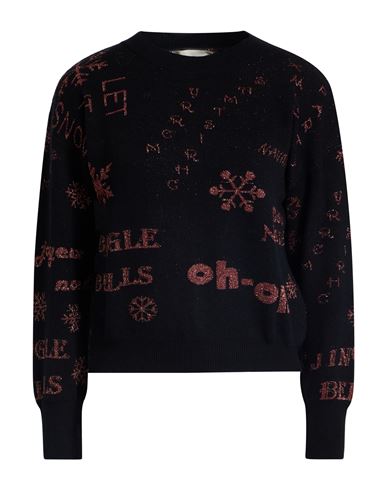 Susy-mix Woman Sweater Black Size Onesize Viscose, Polyester, Polyamide, Metallic Fiber In Black