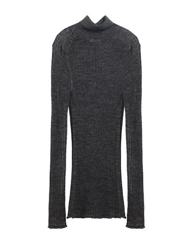 Alysi Woman Turtleneck Charcoal Size Xl Acrylic, Merino Wool In Gray