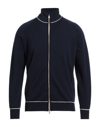 Eleventy Platinum Man Cardigan Midnight Blue Size S Wool