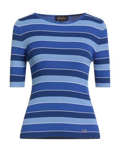 Luisa Spagnoli Woman Sweater Blue Size Xl Viscose, Polyamide In Blue