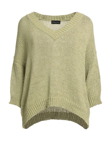 Roberto Collina Woman Sweater Sage Green Size M Cotton, Polyamide In Green