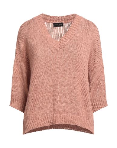 Roberto Collina Woman Sweater Antique Rose Size M Cotton, Polyamide In Pink