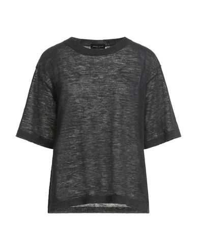 Roberto Collina Woman Sweater Black Size Xs Linen, Polyester In Black